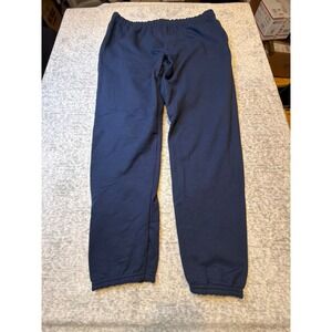 Gildan Navy Blue Sweatpants Joggers Elastic Waist Drawstring Size XL NWOT